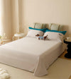120 Brushed Four - piece Set Embroidered Cotton Quilt Cover Bedding - Textilura