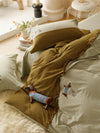 120 Brushed Four - piece Set Embroidered Cotton Quilt Cover Bedding - Textilura