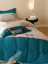 120 Brushed Four - piece Set Embroidered Cotton Quilt Cover Bedding - Textilura