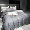 120 Long - staple Cotton Four - piece Set High - grade Simple Embroidery Light Luxury Quilt Cover Bed Sheet Bedding - Textilura