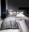120 Long - staple Cotton Four - piece Set High - grade Simple Embroidery Light Luxury Quilt Cover Bed Sheet Bedding - Textilura