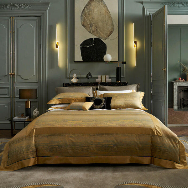 Town Style High-end Affordable Luxury Style Cotton Four-piece Bedding Set - Textilura