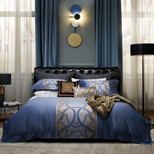 Town Style High-end Affordable Luxury Style Cotton Four-piece Bedding Set - Textilura