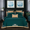 4 - piece Long - Staple Cotton Embroidered Bedding Sets - Textilura