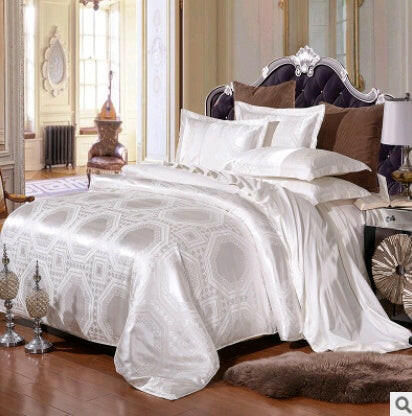 Luxury European Bedding Satin Jacquard Modal Cotton Tencel Set - Textilura