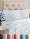 Breathable Cal king 4-piece sheet set with cooling fabric, deep pockets, and hotel-inspired design