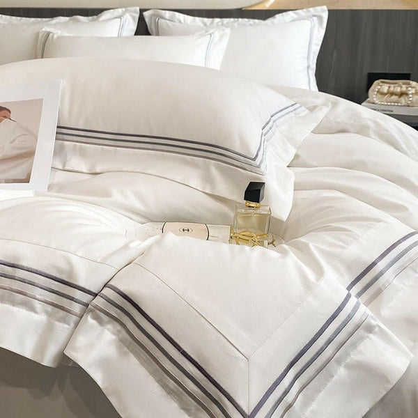 Premium long-staple cotton bedding set with durable weave and soft finish for elevated sleep comfort