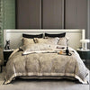 Long-staple cotton four-piece bedding set with digital floral print, combining comfort and design