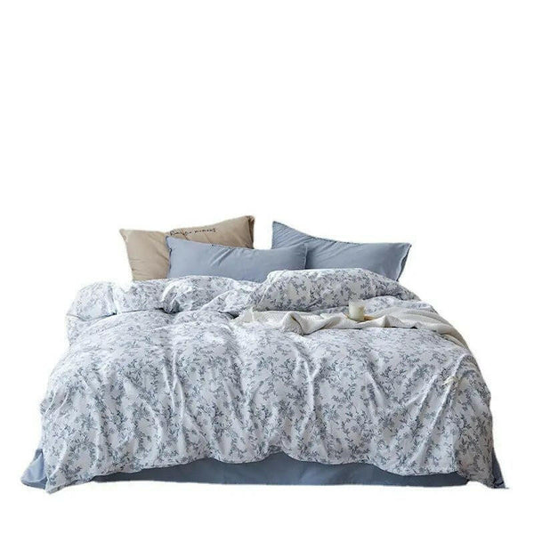 Cotton Washed Double - layer Yarn Four - piece Bedding Set - Textilura