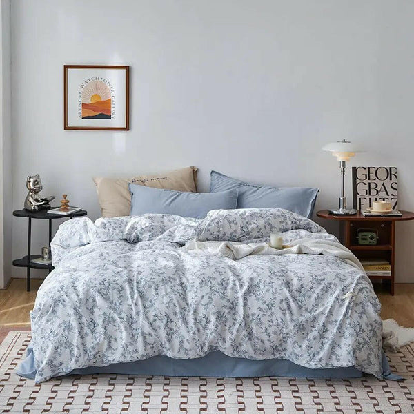 Cotton Washed Double - layer Yarn Four - piece Bedding Set - Textilura