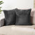 Set of 2 dark gray velvet pillow covers in 18x18 size for boho-inspired living room or bedroom decor