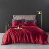 European - style Washed Silk Four - piece Set Can Not Afford The Ball Silky Nude Sleep Solid Color Summer Bedding - Textilura