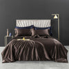 European - style Washed Silk Four - piece Set Can Not Afford The Ball Silky Nude Sleep Solid Color Summer Bedding - Textilura