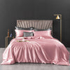 European - style Washed Silk Four - piece Set Can Not Afford The Ball Silky Nude Sleep Solid Color Summer Bedding - Textilura