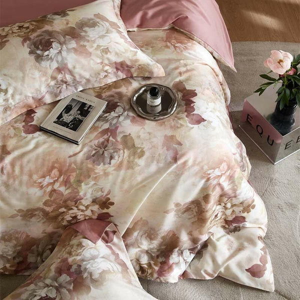 Flower Tencel Digital Printed Four - piece Bedding Set - Textilura