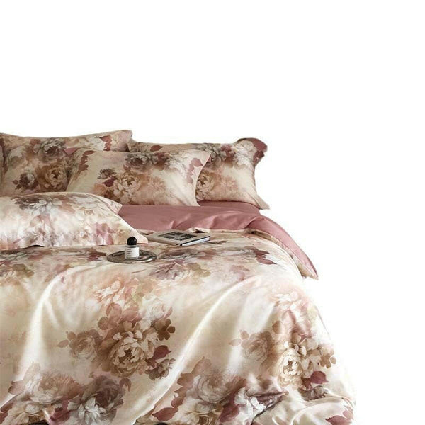 Flower Tencel Digital Printed Four - piece Bedding Set - Textilura
