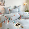 Forest 60 Long - staple Cotton Brushed Four - piece Set All Cotton Pure Towel Embroidery Thickening Bedding - Textilura