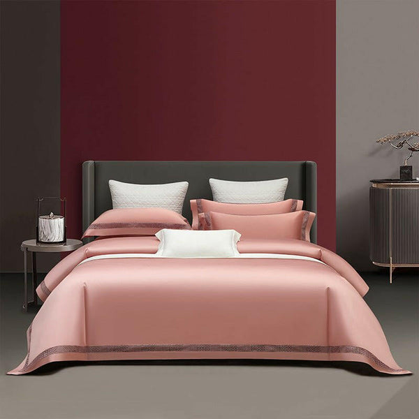 Long - staple Cotton Four - piece Set Hollow Bedding with Lace - Textilura