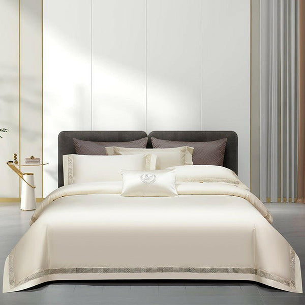 Long - staple Cotton Four - piece Set Hollow Bedding with Lace - Textilura