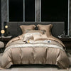 Long-staple cotton bedding set with jacquard quilt cover and soft sheet in elegant bedroom style