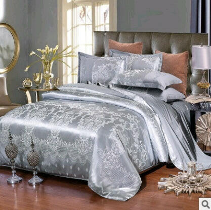 Luxury European Bedding Satin Jacquard Modal Cotton Tencel Set - Textilura