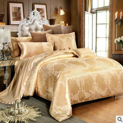 Luxury European Bedding Satin Jacquard Modal Cotton Tencel Set - Textilura