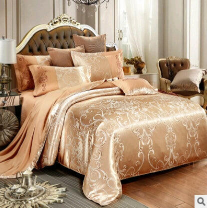 Luxury European Bedding Satin Jacquard Modal Cotton Tencel Set - Textilura