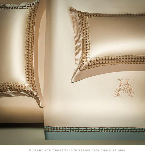 New Chinese Precision Luxury Embroidered Bedding Four - piece Set - Textilura