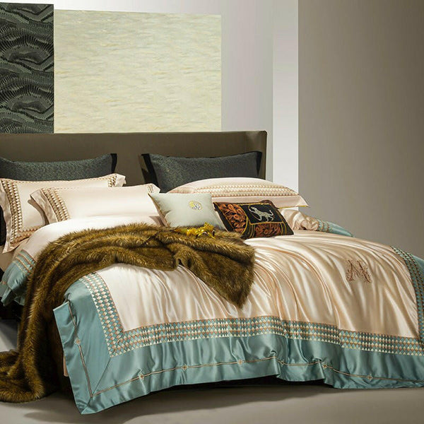 New Chinese Precision Luxury Embroidered Bedding Four - piece Set - Textilura