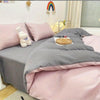Solid Color Washed Four - Piece Lightweight Fluffy Bed Set - Textilura