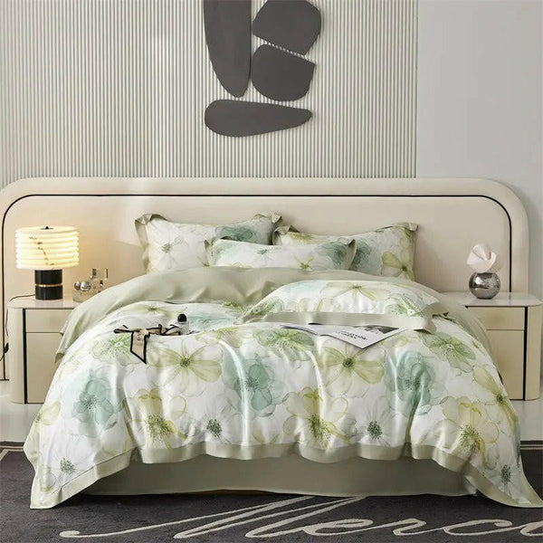 Spring And Summer New Home Textile Tencel Four - piece Set Bedding - Textilura