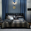 Town-style affordable luxury cotton bedding set featuring soft texture and classic modern elegance