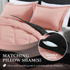 Twin Comforter Set - Pink and Black Twin Comforter, Soft Bedding Sets for All Seasons - 2 Pieces - 1 Comforter (66"X92") and 1 Pillow Sham(20"X26") - Textilura