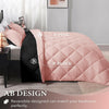 Twin Comforter Set - Pink and Black Twin Comforter, Soft Bedding Sets for All Seasons - 2 Pieces - 1 Comforter (66"X92") and 1 Pillow Sham(20"X26") - Textilura
