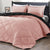 Soft twin comforter set in pink and black with pillow sham, suitable for cozy year-round sleeping