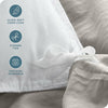 Ultra Soft Washed Microfiber Twin/Twin XL Duvet Cover with Zipper and Securing Ties and 1 Std. Pillow Sham, Linen - Like Look, Easy Care, Hypoallergenic (Twin/Twin XL, Fog) - Textilura