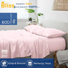 Pure Egyptian Quality Queen Size Cotton Bed Sheet Set - 600 TC Luxury 4 Piece 100% Cotton Bedsheets and Pillow Cases for Queen Beds - Soft, Sateen Weave, Deep Pocket Fitted and Flat Sheets - (Blush)