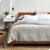 Ultra Soft Washed Microfiber Twin/Twin XL Duvet Cover with Zipper and Securing Ties and 1 Std. Pillow Sham, Linen-Like Look, Easy Care, Hypoallergenic (Twin/Twin XL, Fog)