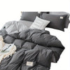 Solid Color Washed Four-Piece Lightweight Fluffy Bed Set