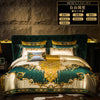 Luxury Villa European-style Four-piece Bedding Set High-end Elegant Satin Embroided Bed Sheet Bedspread Four 60-piece Set