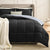 King Size Comforter Set Black, Comforter Sets King Size Bed, Lightweight Soft down Alternative Comforters Reversible All Season 3 Piece Bedding Set with 2 Shams Black/Light Grey