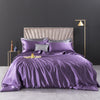 European-style Washed Silk Four-piece Set Can Not Afford The Ball Silky Nude Sleep Solid Color Summer Bedding