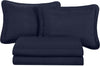Kingston 3 - Piece Navy Queen Size Quilt Set - Lightweight All Season Bed Coverlet Oversized Queen Bedspread 100" X 106" - Textilura